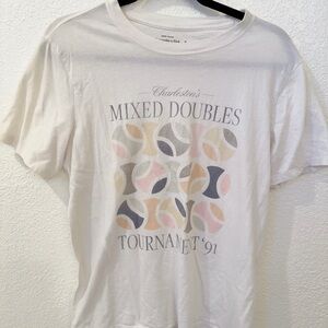 Abercrombie & Fitch Graphic Tee - White with Pastel Accents